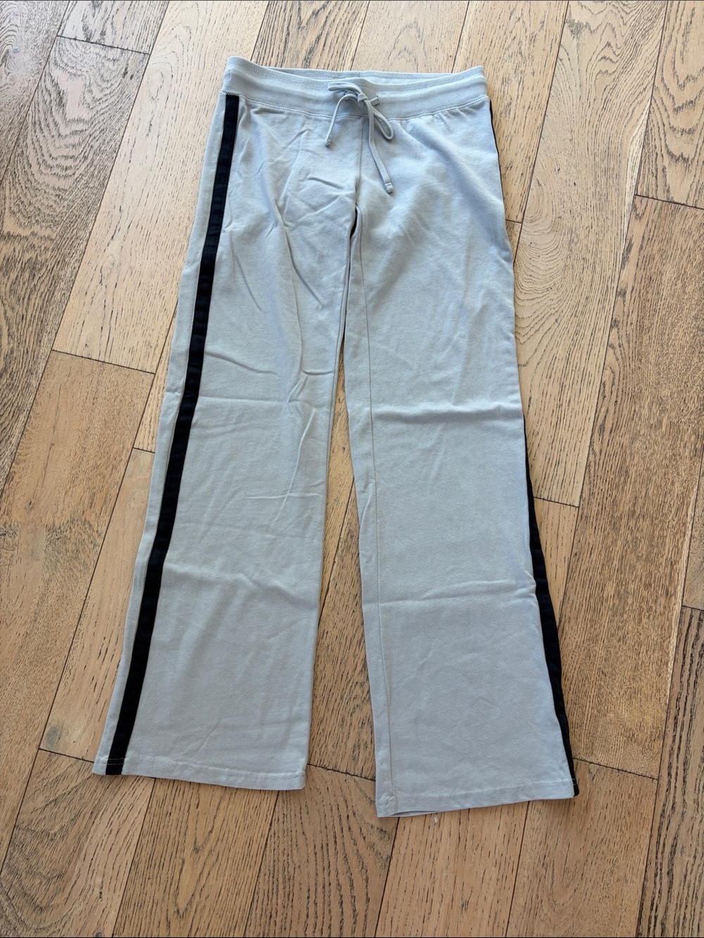 Women’s Light Blue/Gray Sweatpants with Navy Side Stripe